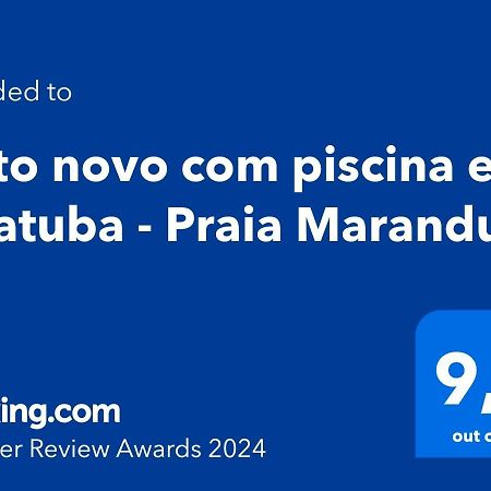 Apto Novo Com Piscina Em Ubatuba - Praia Maranduba Exteriör bild